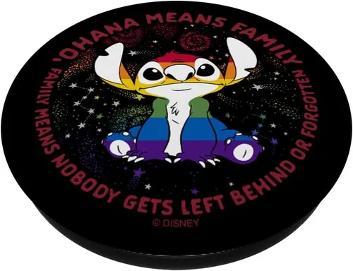 Vista 2 de Disney Lilo & Stitch Pride Stitch Ohana Means Family PopSockets intercambiables PopGrip