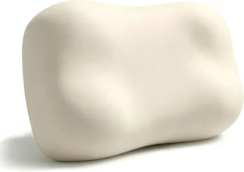 Almohada cervical para aliviar el dolor de cuello, almohada ergonómica para dormir de lado y dormir profundo Blanco