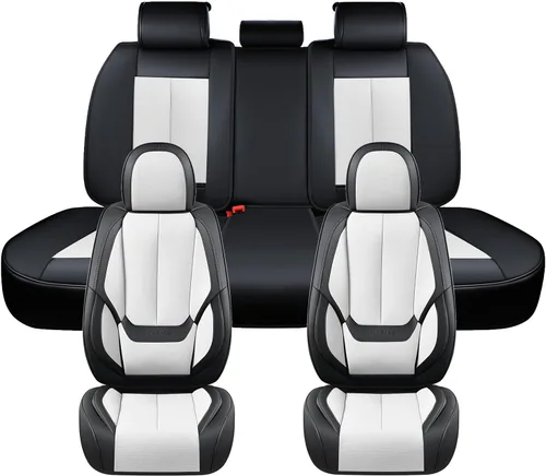 Vista 36 de Coverado Fundas de asiento de automóvil, fundas de asiento delantero, funda de asiento de automóvil beige, protector de asiento de automóvil