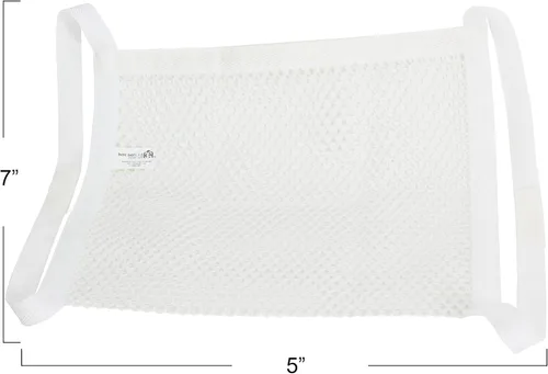 Vista 2 de Household Essentials bolsa para lavar y secar tenis de poliéster, color blanco, Malla, Rosado/Blanco apagado, 1