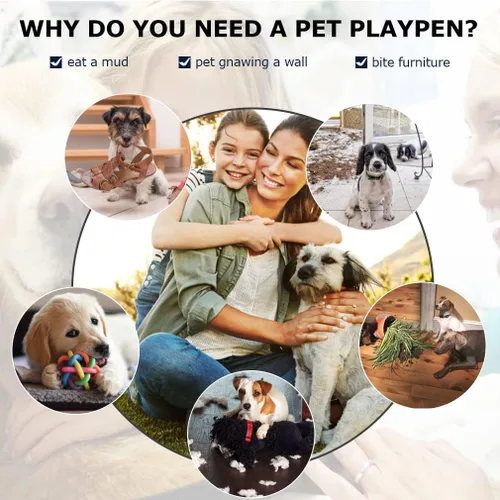 Vista 2 de Jaula para perros resistente, perrera de 36 pulgadas con ruedas con cerradura, jaula para mascotas de doble puerta de alta ansiedad, jaula extra