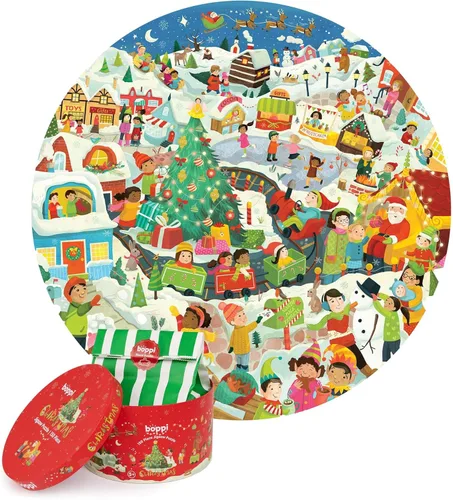 Vista 12 de boppi Round 150 Piece Jigsaw for Kids Aged 5-8 Educational Animals Around the World Puzzle with Continents & Animal Habitats Eco-Friendly