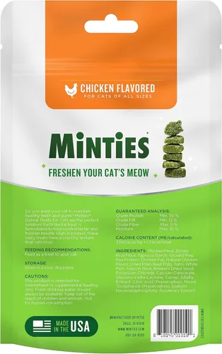 Vista 2 de VetIQ Minties - Golosinas dentales para gatos sabor a pollo 2.5