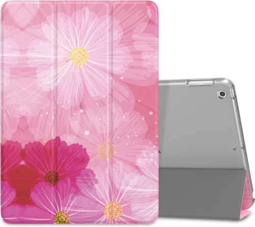 Vista 9 de MoKo Funda para iPad 9.7 2018/2017 de 5ª/6ª Generación, Funda delgada y ligera con soporte, con protector trasero translúcido esmerilado para iPad