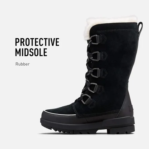 Vista 3 de Sorel - Botas invernales impermeables y altas con aislamiento cuello de piel sintética y de estilo Tivoli IV para mujer