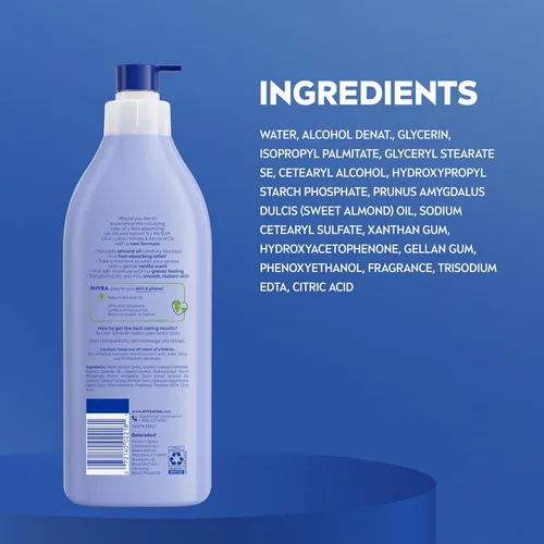 Vista 9 de NIVEA Loción corporal infundida de aceite de vainilla y almendra, 16.9 FL. Oz (paquete de 3)