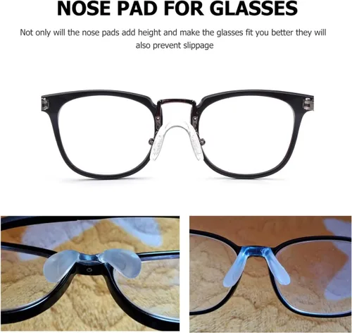 Vista 5 de Ciieeo 3 almohadillas de nariz de silicona en forma de U para gafas, correa de puente suave de repuesto para gafas y gafas de sol Piezas de nariz