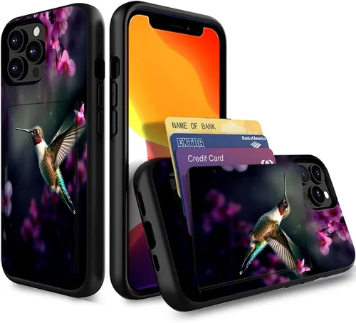 Vista 119 de Funda para iPhone 15 Plus, funda tipo cartera con ranura para tarjeta oculta, a prueba de golpes, TPU y PC, funda protectora de doble capa