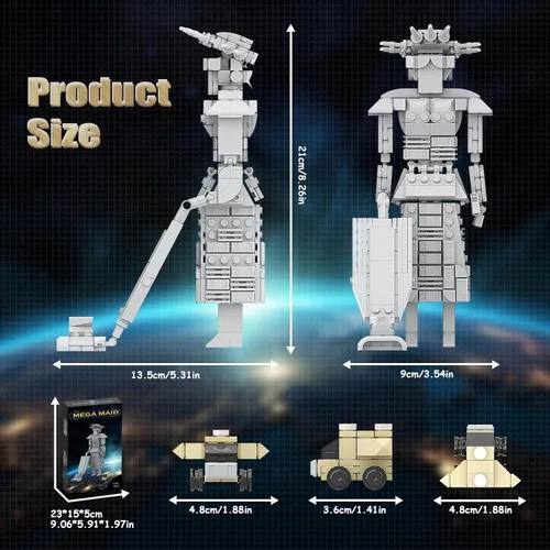 Vista 3 de Generic Mega Maid - Kit de construcción creativo de bolas espaciales para adultos, niños, juego de construcción de escritorio compatible con Lego