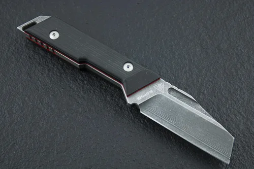 Vista 2 de PROTO Warn Cliff EDC - Cuchillo de espiga completa con funda incluida, grosor de hoja de 0.236 pulgadas, acero Sleipner 59-61 HRC, diseño moderno