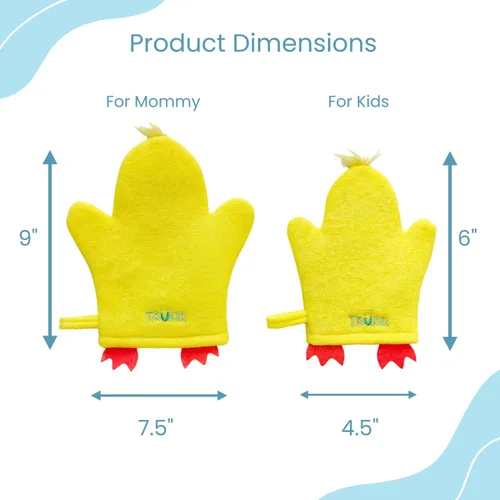 Vista 4 de TruKid Unscented Bubble Podz & BubbleGlove Set – Fragrance-Free Pods and 2 Wash Gloves for Gentle Bathing