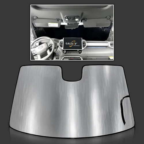 Galaxy Auto Shield Parasol para parabrisas de ajuste personalizado para Toyota Tundra 2022, 2023, 2024, parasol aislado, accesorios de privacidad,