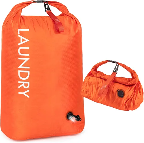 Vista 14 de Bolsa de compresión para ropa sucia, bolsa de lavandería de viaje, impermeable, ahorra espacio, organizador de almacenamiento de ropa húmeda, bolsa