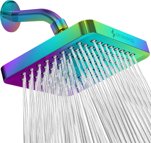 Vista 33 de SparkPod Cabezal de ducha – Lluvia de alta presión – Diseño de lujo de alta calidad – Reemplazo ajustable fácil de limpiar para tus cabezales