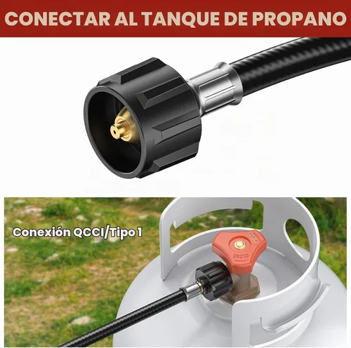 Vista 4 de 2 piezas de repuesto de manguera de tanque de propano RV de 15 pulgadas
