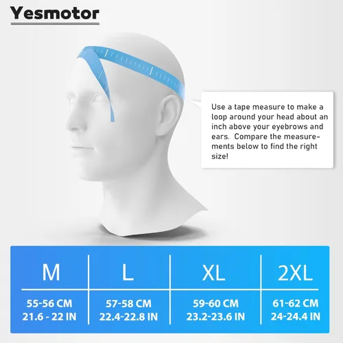 Vista 4 de Yesmotor Casco de motocicleta alemana de media carcasa con gafas de ciclismo - Aprobado por DOT