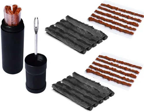 Kit de reparación de neumáticos sin cámara para bicicleta, tapones de enchufe, herramienta de reparación de neumáticos para reparar pinchazos planos