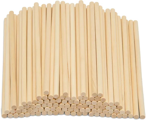 Vista 13 de Varilla de Clavija de Madera, 1/8 Pulgada x 12 Pulgadas Clavijas de Madera, Paquete de 100 Clavijas de Madera para Manualidades, Varillas