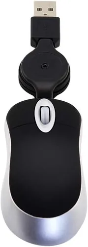 Vista 10 de elec Space Paquete de 2 mini ratones ópticos de viaje - Ratón de bolsillo pequeño para computadora portátil y computadora (negro+rojo)