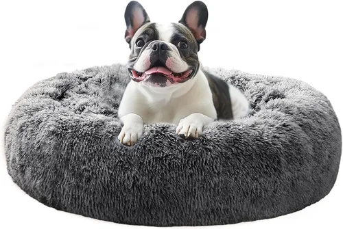 Vista 179 de JOLLYVOGUE Cama Calmante para Perros Pequeños - Cama para Perros Pequeños en Forma de Dona Lavable de 23 Pulgadas para Gatitos y Cachorros, Camas