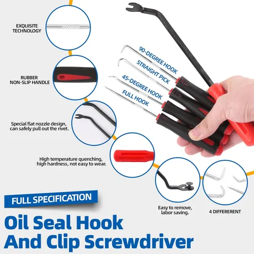 Vista 5 de Glarks Juego de 46 pistolas de remache de plástico con 40 remaches de polietileno surtidos, herramienta de extracción de sujetadores, juego de púas