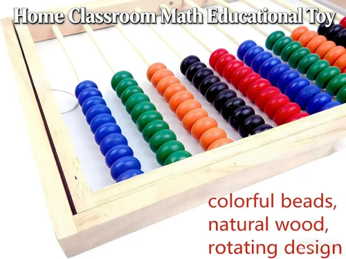 Vista 8 de MAGIKON Marco de números de madera para contar, ábaco de 10 filas para niños que aprenden matemáticas (11-1/2 pulgadas)
