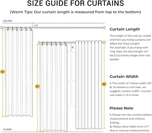 Vista 8 de INOVADAY Cortinas térmicas para puerta corredera 100% opacas para dormitorio, cortinas de puerta corrediza de vidrio extra anchas para patio, lino