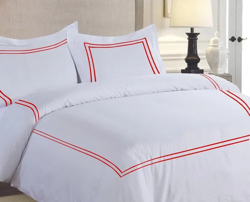Vista 68 de BedDecor Lujoso juego de funda de edredón de algodón egipcio de 400 hilos, 1 pieza con hermoso bordado de 2 rayas