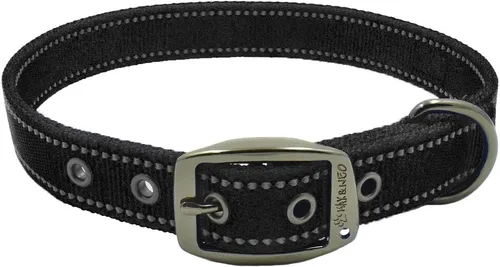 Vista 19 de Max y Neo Max reflectante hebilla metálica – Collar de perro donamos un cuello para un perro Rescue de cada Collar Se Vende, L, Rojo