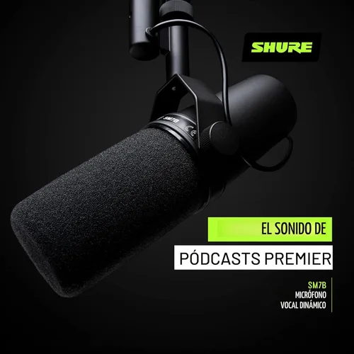Vista 8 de Shure SM7B Micrófono dinámico vocal – Micrófono de estudio XLR para podcasting, grabación, transmisión, radiodifusión y juegos – Sonido suave