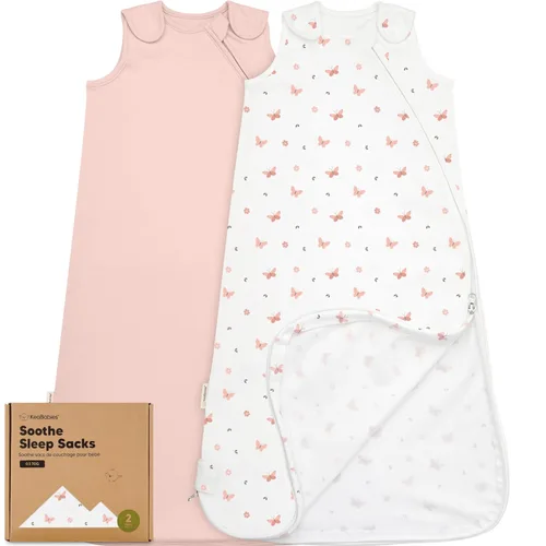 Vista 38 de Paquete de 2 sacos de dormir orgánicos para bebé, 100% algodón, suave y transpirable, manta de 0.5TOG para bebé, saco de dormir para niños pequeños