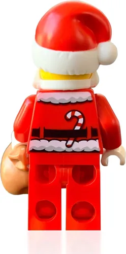 Vista 3 de LEGO Minifigura de Vacaciones - Papá Noel (con Bolsa de Juguetes) Completamente Nueva para 2021