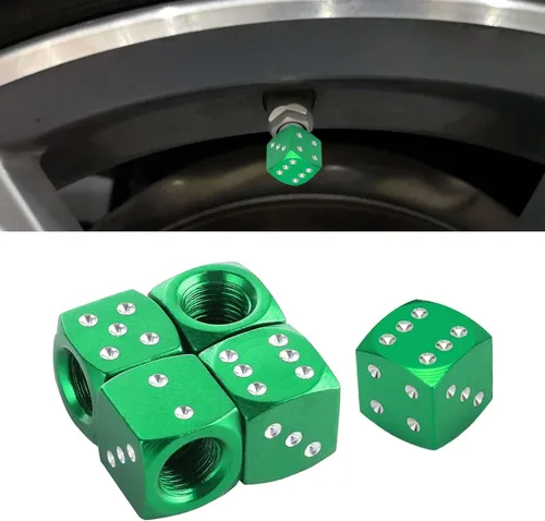 Vista 14 de Paquete de 4 tapas brillantes para vástago de válvula, cubiertas de tapas de aire, tapa de aire de neumático de diamante de cristal para automóvil