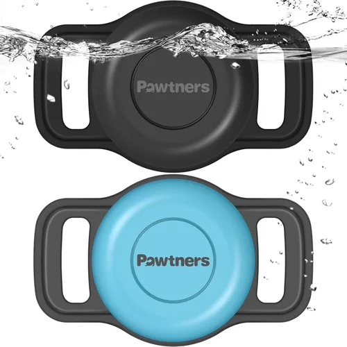 Vista 10 de Soporte para collar de perro: Paquete de 2 soportes de silicona suave para perros y gatos, funda protectora resistente para rastreador de perros