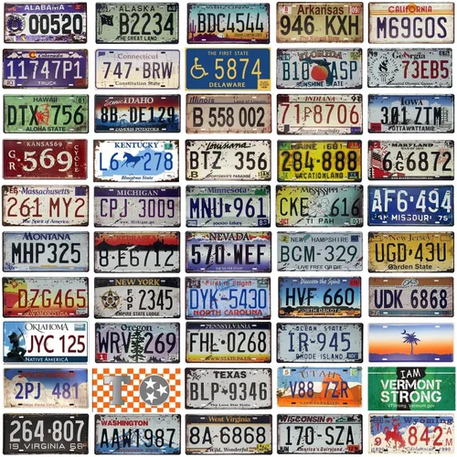 Vista 35 de Placa de matrícula de aluminio de Alabama, decoración de auto novedosa, placas de matrícula decorativas de 12"x6" para el frente del auto, placa