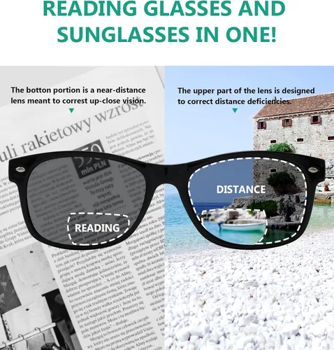 Vista 5 de Eyekepper Gafas de sol bifocales clásicas para lectores de sol bifocales para hombre y mujer