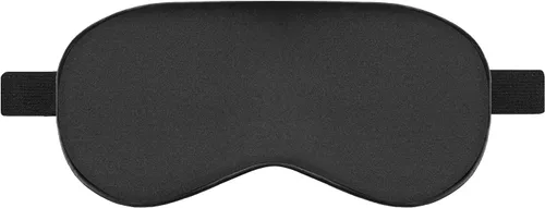 Silk Sleep Mask, Adjustable Soft Eye Cover for Comfortable Sleep & Naps, Pressure-Free, Machine Washable - Black