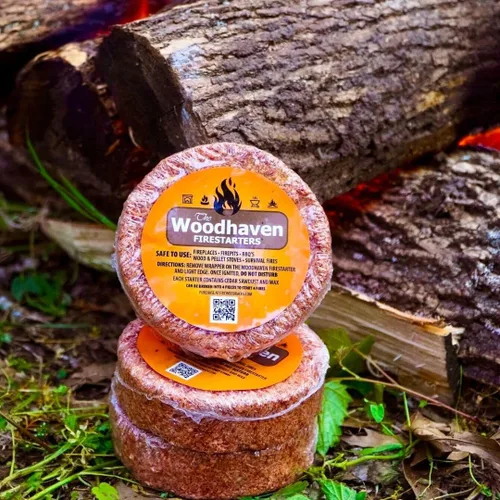 Vista 5 de Woodhaven Firestarters de luz fácil – Fabricado con madera de cedro natural – Fabricado en los Estados Unidos – Ideal para iniciar fuegos