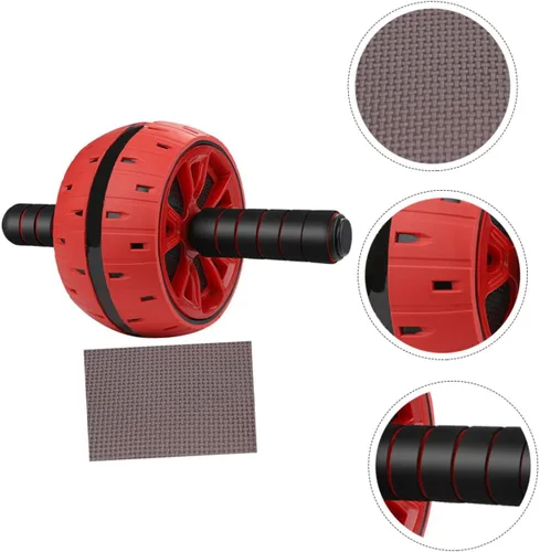 Vista 9 de BESPORTBLE Red Ab Roller Wheel with Knee Pad for Core Strength Training Fitness Equipment for Abdominal Shoulder Arm and Leg Workout at Home