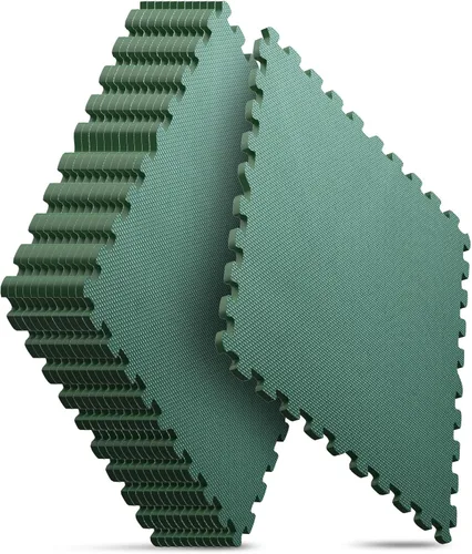 Vista 24 de Tapete de gimnasio en casa, tapete de ejercicio de rompecabezas, baldosas de espuma EVA entrelazadas para equipos de entrenamiento en casa y áreas