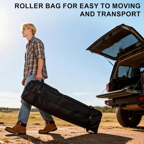 Vista 4 de WEIZE Tienda de campaña desplegable de 10 x 10 pies, tienda de campaña con 1 botón, refugio portátil instantáneo de altura ajustable, bolsa