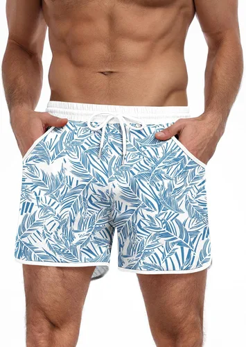 Vista 24 de COOFANDY Bañadores para Hombre de Secado Rápido Traje de Baño de Bloques de Color Shorts de Playa Traje de Baño con Forro de Malla