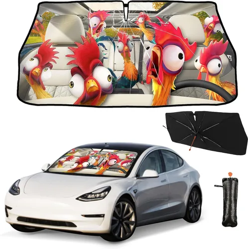 Vista 14 de Parasol plegable para parabrisas de auto con diseño de bandera estadounidense, sombrilla para parabrisas de auto bulldog, bloquea rayos UV y calor