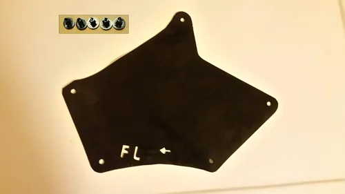 Vista 6 de Juego de cuatro protectores contra salpicaduras con clips para 4Runner 2010-2020