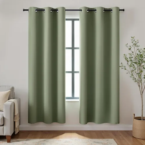 Vista 56 de KOUFALL Cortinas Doradas de Lujo Opacas para Sala de Estar, Elegantes Modernas Cortinas para Sala de 84 Pulgadas de Largo 2025