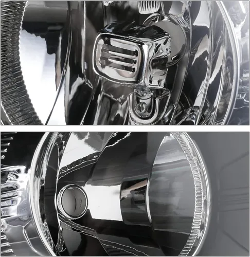 Vista 4 de Conjunto de faros delanteros M-AUTO compatible con Chevy Silverado 1500 2500HD 3500 GMT900 2007-2014, lado del conductor y del pasajero, carcasa