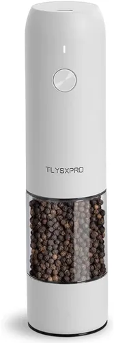 Vista 11 de TLYSXPRO Molinillo de pimienta eléctrico, recargable por USB, agitador de pimienta automático, grosor de molienda ajustable, molinillo de pimienta