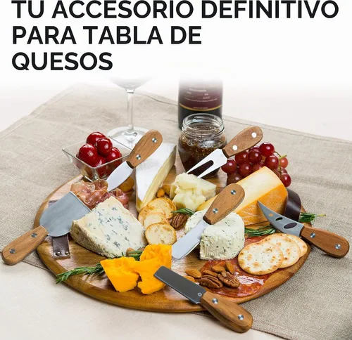 Vista 7 de Lunar - Juego de cuchillos de queso de acero inoxidable