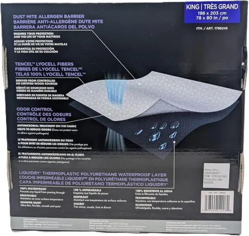 Vista 2 de Protect-A-Bed Protector de colchón – Impermeable, transpirable, Tencel Lyocell Top – Disponible en tamaños Queen & King (King)