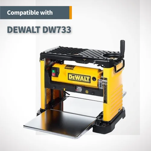 Vista 5 de POWERTEC Cuchillas cepilladoras de 12-1/2 pulgadas para cepilladora DeWalt DW733, repuesto para cuchillos cepilladores DW7332, juego de 2 (12809)